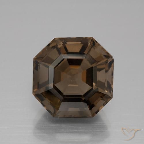 7.23ct Natural Chocolate marrom Quartzo Fumê, Corte Esmeralda, VS