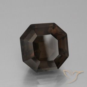 Quartzo Fumê Castanho médio Natural 7.47ct, Corte Octógono / Esmeralda, VVS-VS