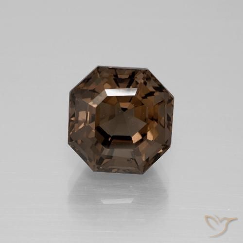 4.60ct Natural Castanho médio Quartzo Fumê, Corte Esmeralda, VVS