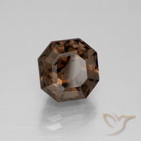 Quartzo Fumê Castanho médio Natural 4.60ct, Corte Octógono / Esmeralda, VVS