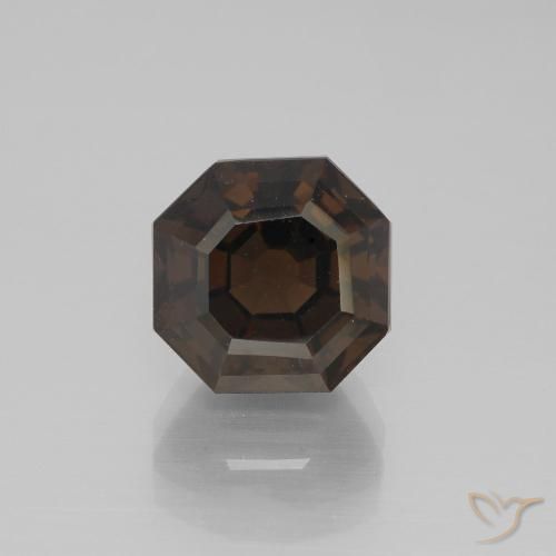 4.75ct Natural Marrom escuro Quartzo Fumê, Corte Esmeralda, VVS-VS
