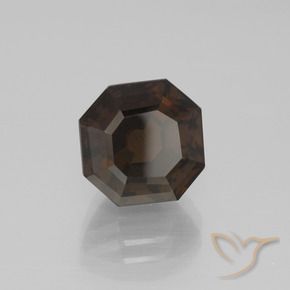 Quartzo Fumê Marrom escuro Natural 4.75ct, Corte Octógono / Esmeralda, VVS-VS
