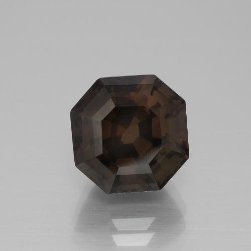 Quartzo fumê marrom natural 5,71ct, corte esmeralda, VVS-VS