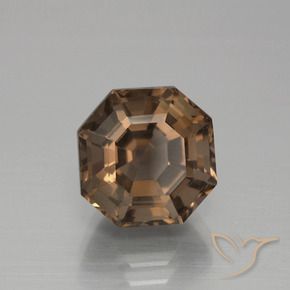 Quartzo Fumê Castanho médio Natural 5.40ct, Corte Octógono / Esmeralda, VS