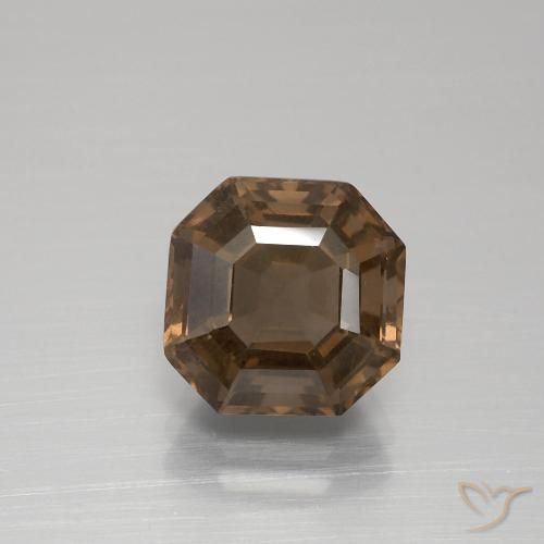 3.71ct Natural Castanho médio Quartzo Fumê, Corte Esmeralda, VS