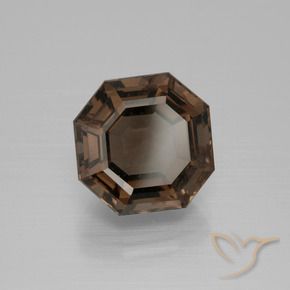 Quartzo Fumê Azul escuro Natural 6.56ct, Corte Octógono / Esmeralda, VS