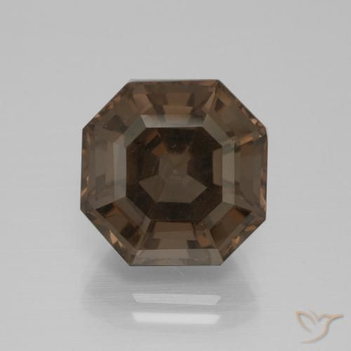 9.69ct Natural Umber Brown Quartzo Fumê, Corte Esmeralda, VS