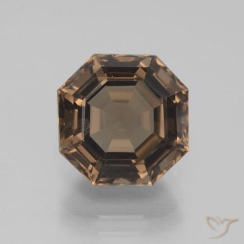 5.24ct Natural Hickory Brown Quartzo Fumê, Corte Esmeralda, VS