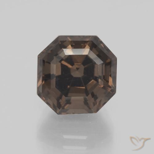 5.77ct Natural Hickory Brown Quartzo Fumê, Corte Esmeralda, VVS-VS