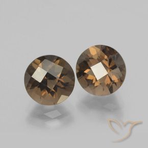Pedras preciosas de Quartzo Fumê Marrom Quente natural de 3.98 ct, Redondo, VVS-VS