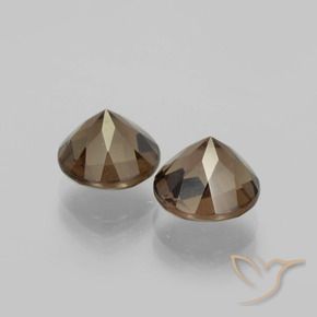 Pedras preciosas de Quartzo Fumê Marrom Quente natural de 3.98 ct, Redondo, VVS-VS