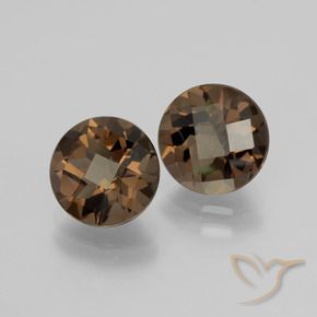 Pedras preciosas de Quartzo Fumê Gingerbread Marrom natural de 3.65 ct, Redondo, VVS-VS