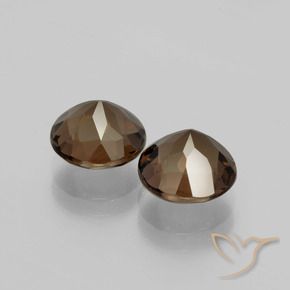 Pedras preciosas de Quartzo Fumê Gingerbread Marrom natural de 3.65 ct, Redondo, VVS-VS