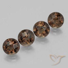 Pedras preciosas de Quartzo Fumê Castanho médio natural de 7.21 ct, Redondo, VS