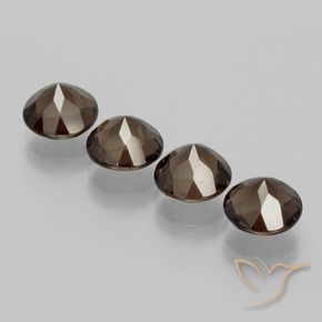 Pedras preciosas de Quartzo Fumê Castanho médio natural de 7.21 ct, Redondo, VS