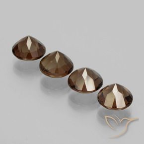 Pedras preciosas de Quartzo Fumê Castanho médio natural de 7.51 ct, Corte Redondo, VVS-VS