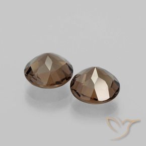 Pedras preciosas de Quartzo Fumê Hickory Brown natural de 3.37 ct, Redondo, VVS-VS