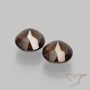 Pedras preciosas de Quartzo Fumê Hickory Brown natural de 3.56 ct, Redondo, VS