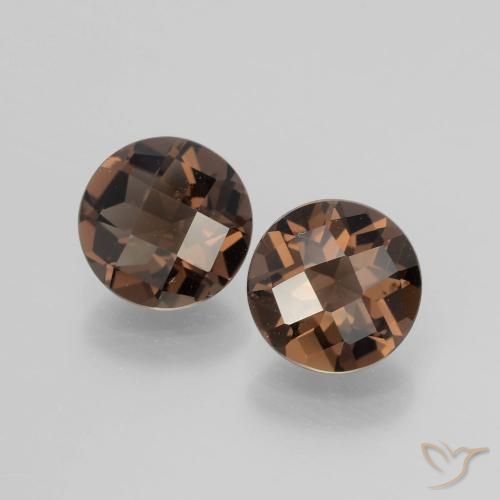 3.24ctw Natural Hickory Brown Quartzo Fumê, Redondo, VS