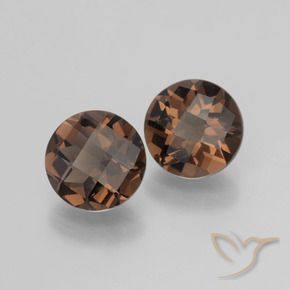 Pedras preciosas de Quartzo Fumê Hickory Brown natural de 3.24 ct, Redondo, VS