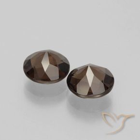 Pedras preciosas de Quartzo Fumê Hickory Brown natural de 3.24 ct, Redondo, VS