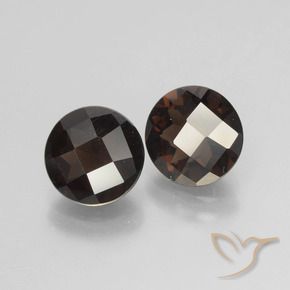 Pedras preciosas de Quartzo Fumê Castanho Canela Profundo natural de 3.38 ct, Redondo, VS