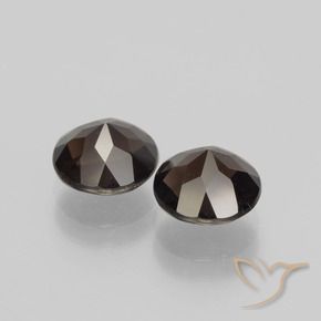 Pedras preciosas de Quartzo Fumê Castanho Canela Profundo natural de 3.38 ct, Redondo, VS
