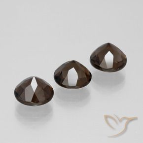 Pedras preciosas de Quartzo Fumê Castanho médio natural de 5.46 ct, Redondo, VVS-VS