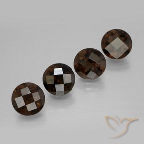 Pedras preciosas de Quartzo Fumê Marrom Chocolate Profundo natural de 6.66 ct, Redondo, VS