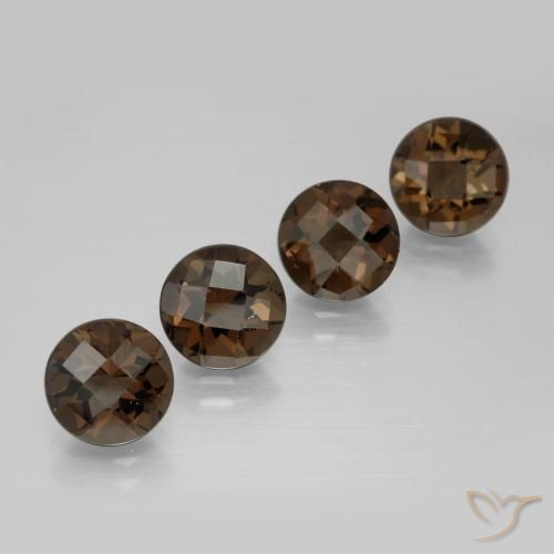 6.78ctw Natural Hickory Brown Quartzo Fumê, Redondo, VVS-VS