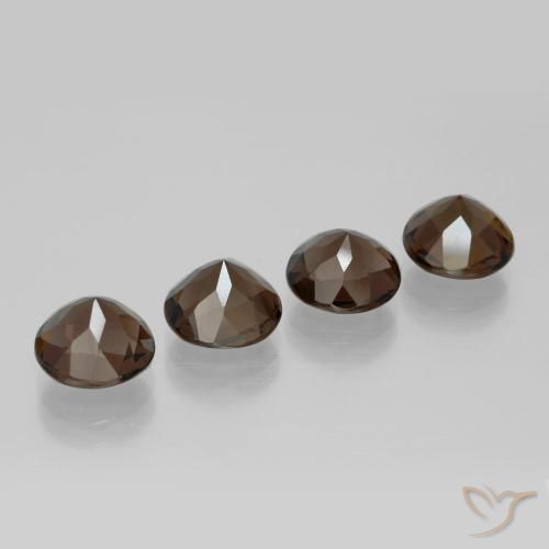 Pedras preciosas de Quartzo Fumê Hickory Brown natural de 6.78 ct, Redondo, VVS-VS
