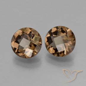 Pedras preciosas de Quartzo Fumê Marrom Quente natural de 3.03 ct, Redondo, VVS-VS