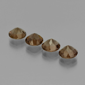 Pedras preciosas de quartzo fumê marrom natural de 6,25 ct, corte redondo, VVS-VS