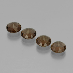 Pedras preciosas de quartzo fumê marrom natural de 6,10 ct, corte redondo, VVS-VS