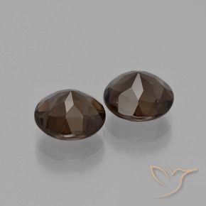 Pedras preciosas de Quartzo Fumê Hickory Brown natural de 3.43 ct, Redondo, VS
