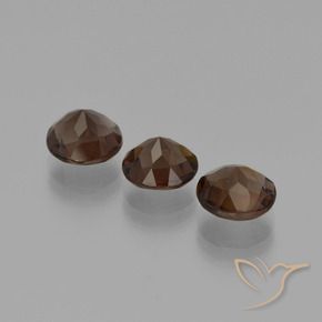 Pedras preciosas de Quartzo Fumê Marrom escuro natural de 5.37 ct, Redondo, VVS-VS