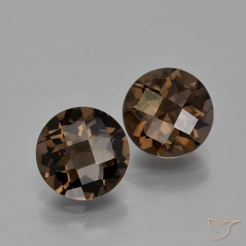 3.33ctw Natural Hickory Brown Quartzo Fumê, Redondo, VS