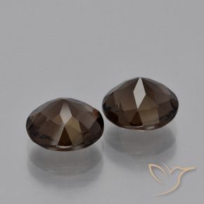 Pedras preciosas de Quartzo Fumê Hickory Brown natural de 3.33 ct, Redondo, VS