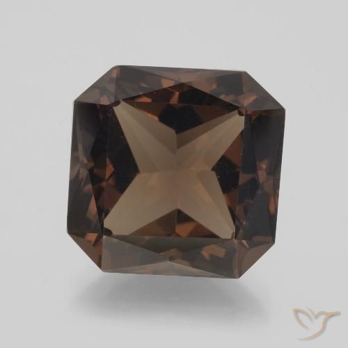 9.03ct Natural Castanho Canela Profundo Quartzo Fumê, Corte Esmeralda, VVS
