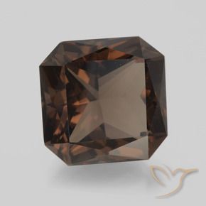 Quartzo Fumê Castanho Canela Profundo Natural 9.03ct, Corte Octógono / Esmeralda, VVS