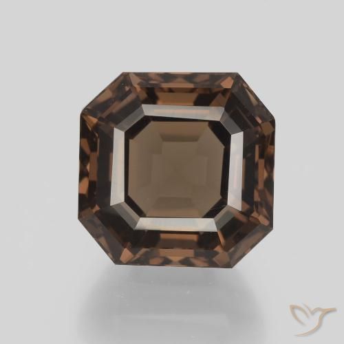 7.45ct Natural Hickory Brown Quartzo Fumê, Corte Esmeralda, VVS