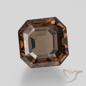 Quartzo Fumê Hickory Brown Natural 7.45ct, Corte Octógono / Esmeralda, VVS