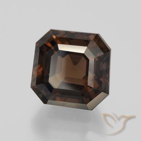 Quartzo Fumê Hickory Brown Natural 8.85ct, Corte Octógono / Esmeralda, VVS