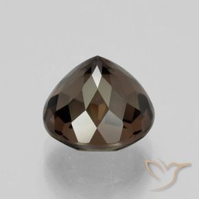 Quartzo Fumê Marrom escuro Natural 4.53ct, Redondo, VVS