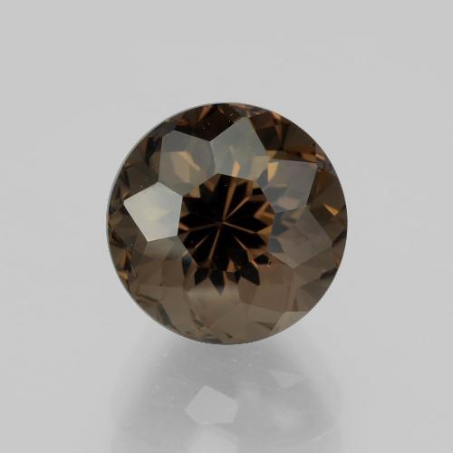 Quartzo Fumê Umber Brown Natural 3.62ct, Corte Redondo, VVS-VS