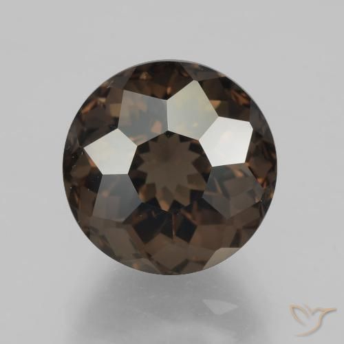 5.78ct Natural Marrom Quartzo Fumê, Redondo, VVS