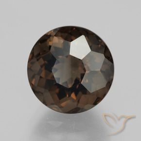 Quartzo Fumê Marrom Natural 5.78ct, Redondo, VVS