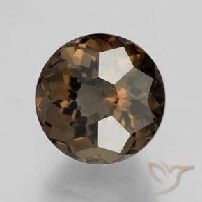 Quartzo Fumê Umber Brown Natural 6.76ct, Redondo, VVS-VS