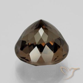 Quartzo Fumê Umber Brown Natural 6.76ct, Redondo, VVS-VS