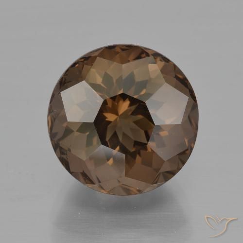 6.63ct Natural Castanho médio Quartzo Fumê, Redondo, VVS